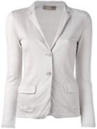 Cruciani - Fitted Blazer Jacket - Women - Linen/flax - 46, Nude/neutrals, Linen/flax