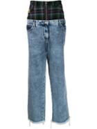 Natasha Zinko Contrast Denim Jeans - Blue
