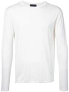 Estnation Crew Neck Top, Men's, Size: Small, White, Silk