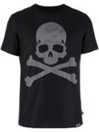 Plein Sport Skull Logo T-shirt, Men's, Size: Small, Black, Cotton/polyester
