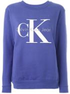 Calvin Klein Jeans Logo Print Sweatshirt, Women's, Size: L, Blue, Cotton