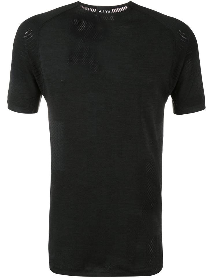 Y3 Sport Short Sleeve T-shirt, Men's, Size: Small, Black, Wool/polyamide