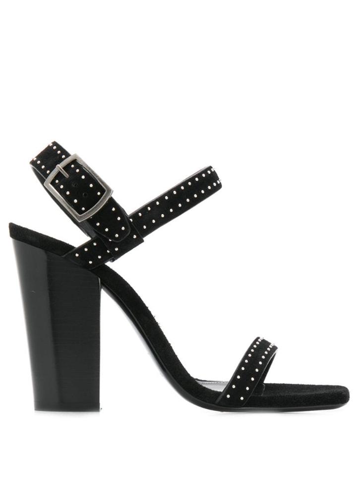 Saint Laurent Oak 100 Studded Sandals - Black