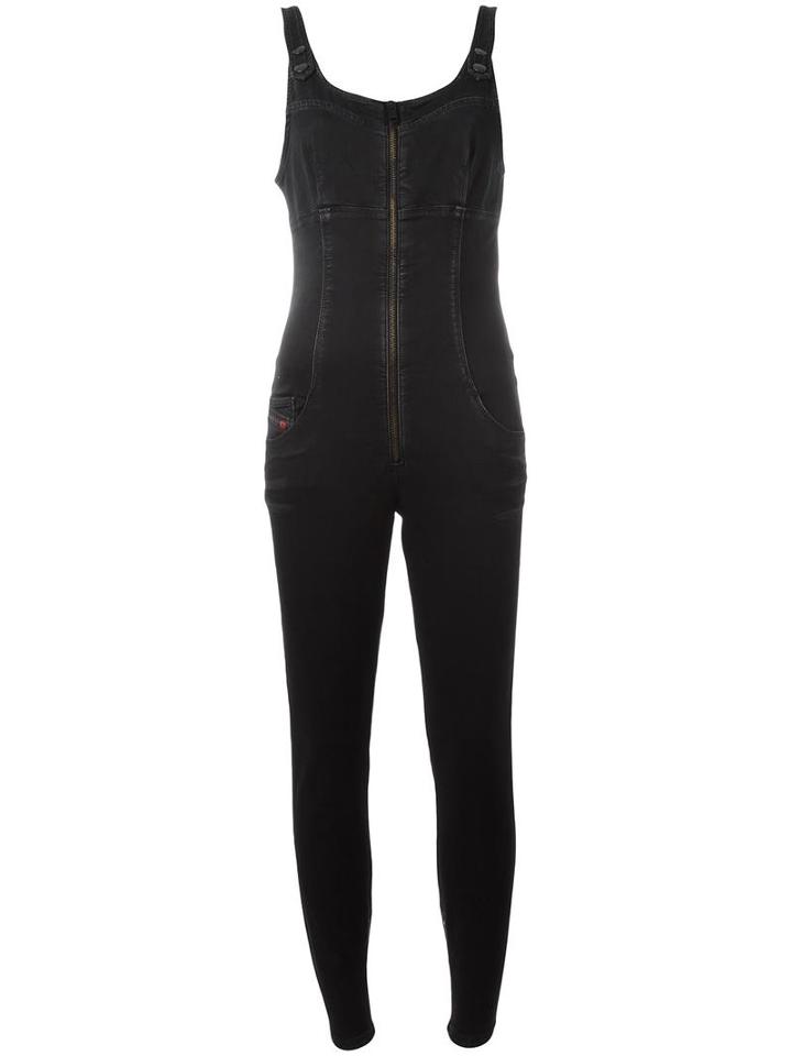 Diesel 'zeppel' Jumpsuit, Women's, Size: Small, Black, Cotton/polyester/spandex/elastane
