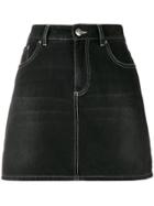 Ganni Mini Denim Skirt - Black