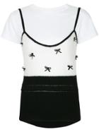 Tu Es Mon Trésor Ribbon-detail Camisole T-shirt - White