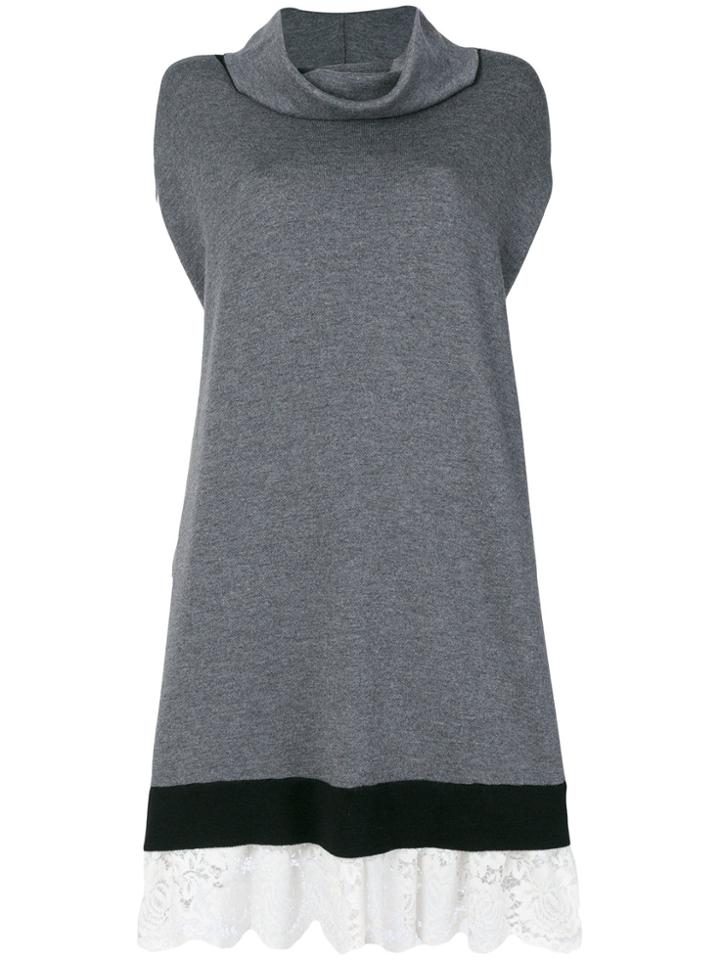 Philosophy Di Lorenzo Serafini Lace Hem Dress - Grey