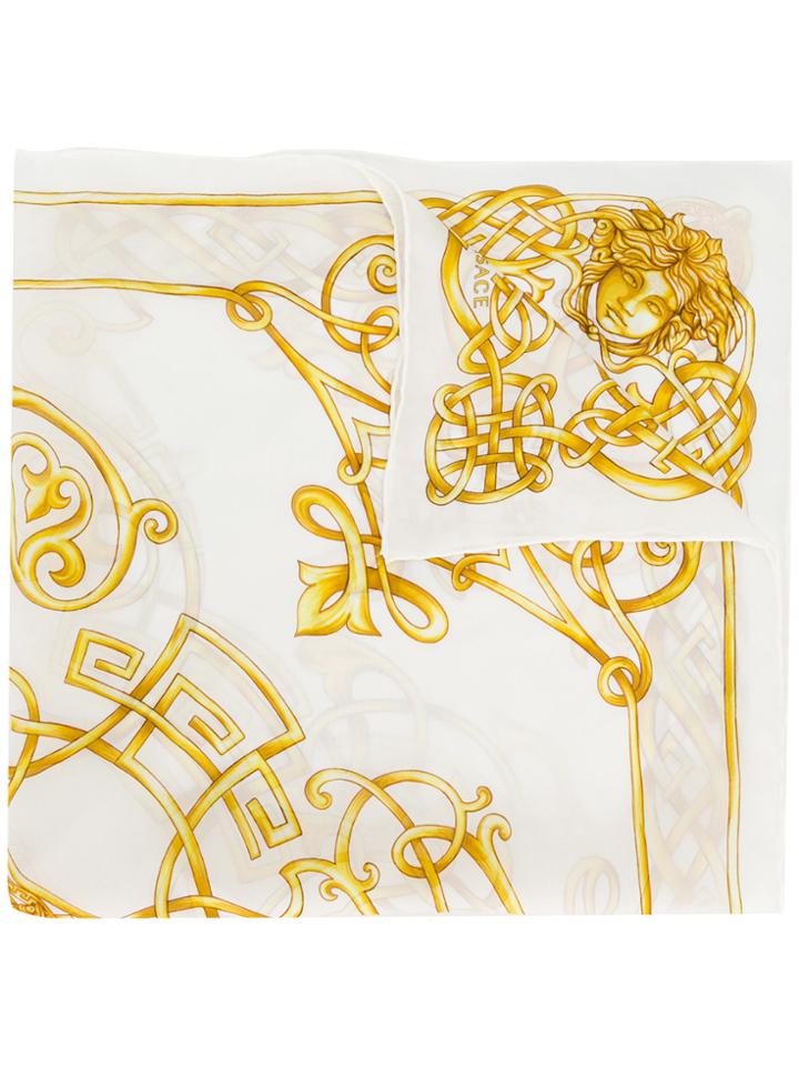 Versace Medusa Scarf - White