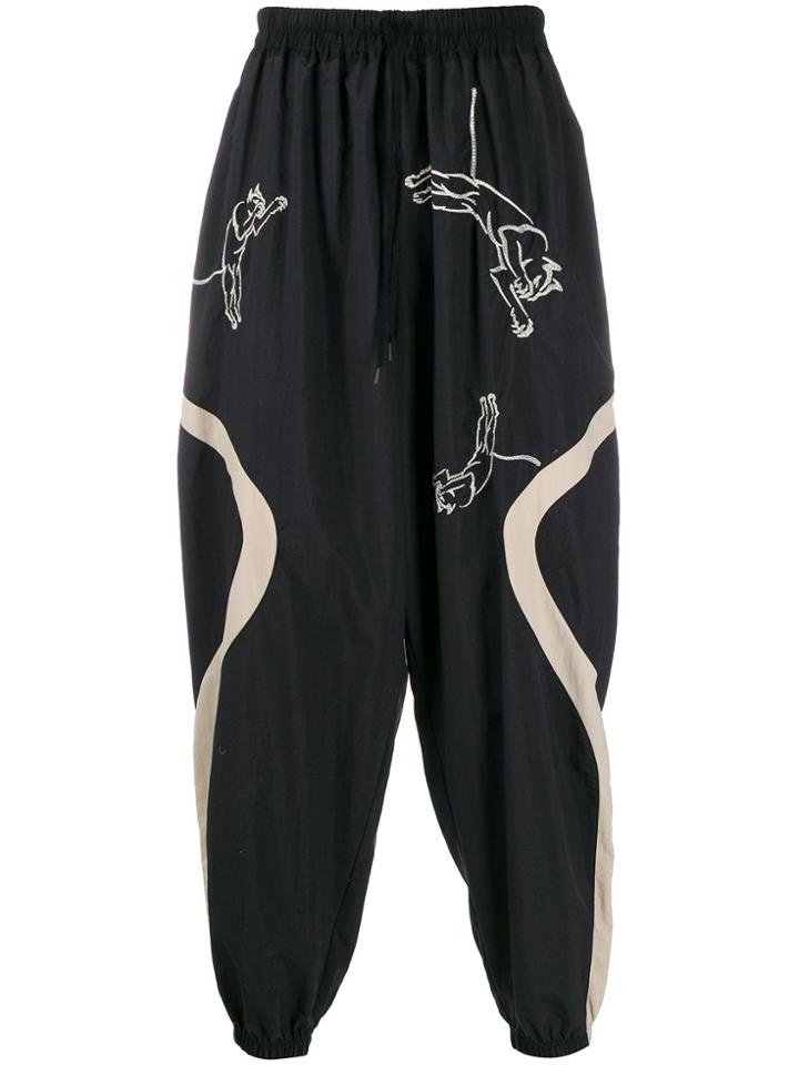 Bernhard Willhelm Tiger Print Loose-fit Trousers - Black