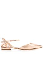 Casadei Metallic Slingback Ballerinas - Neutrals