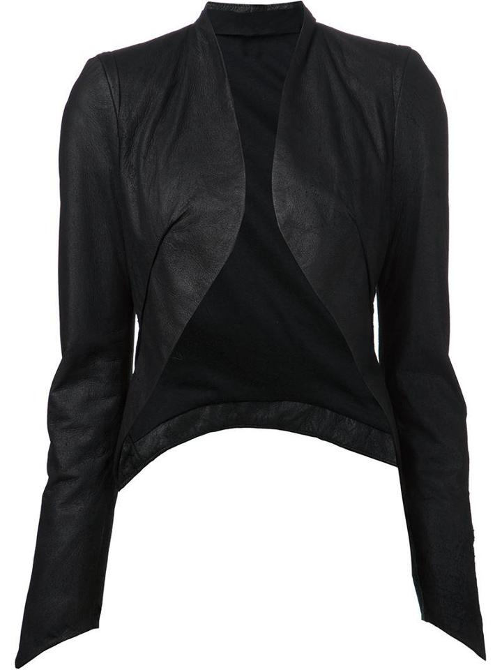Isabel Benenato Cropped Leather Jacket