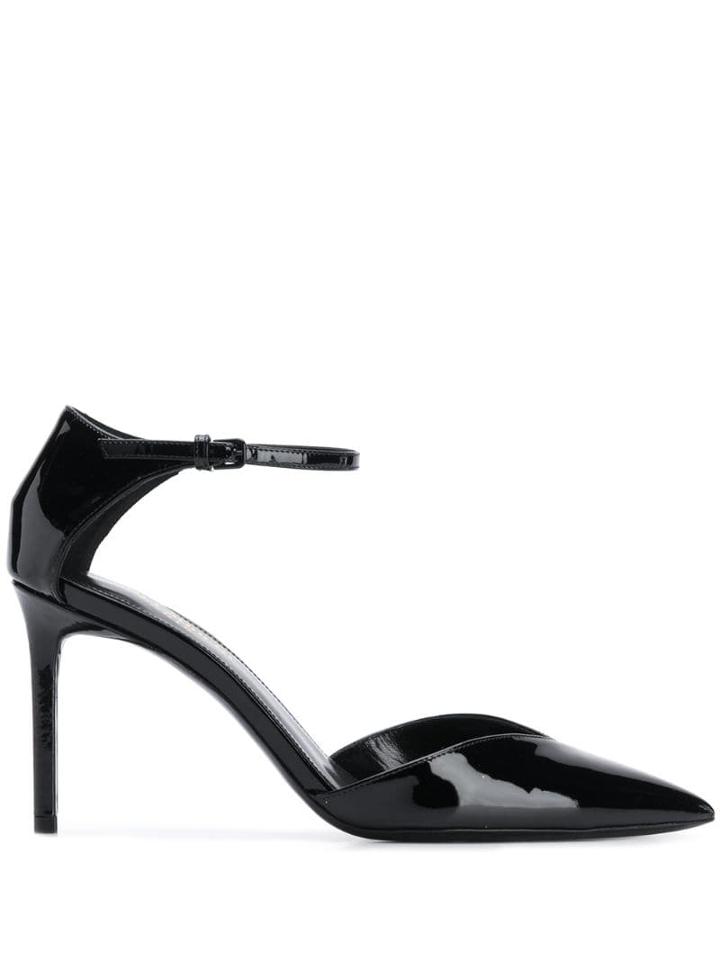 Saint Laurent Anja 85 Pointed-toe Pumps - Black