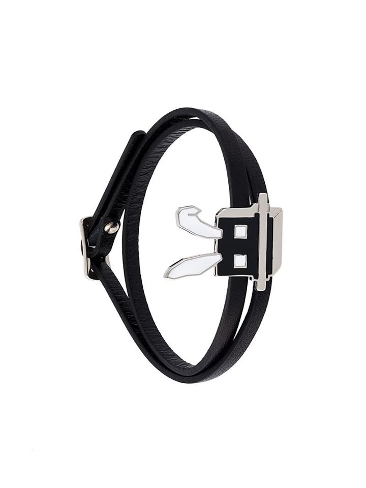 Mcq Alexander Mcqueen 'electro Bunny' Wrap Bracelet, Women's, Black
