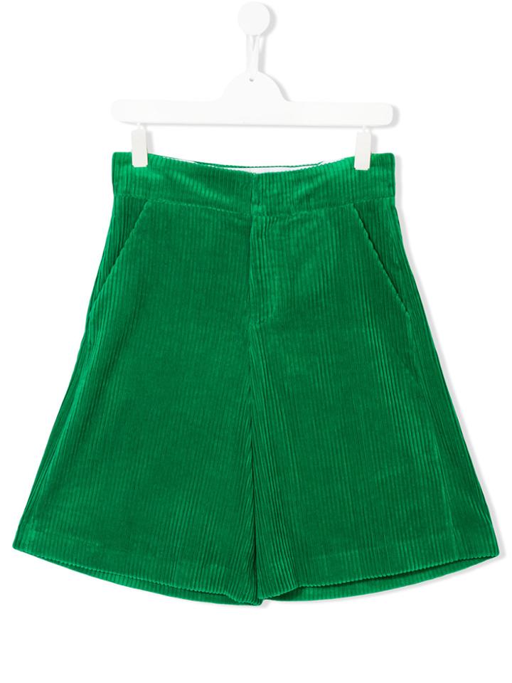 Marni Kids Corduroy Shorts - Green