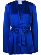 Forte Forte Wrap-around Blouse - Blue