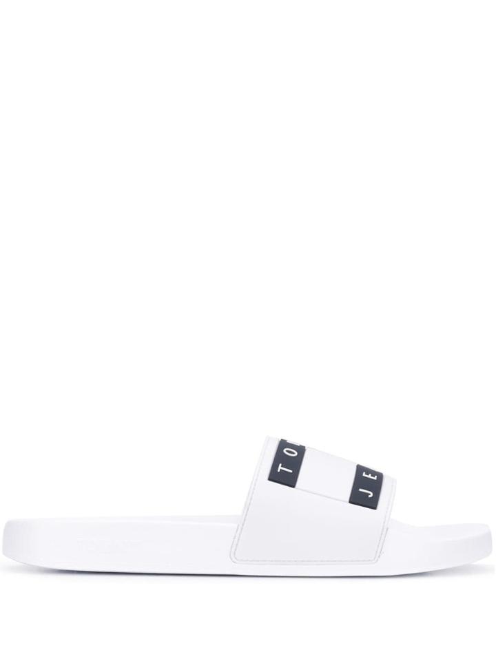 Tommy Hilfiger Logo Patch Slides - White