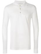 Boglioli Long Sleeve Polo Shirt - White