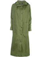 Kassl Editions Single Breasted Rain Coat - Green