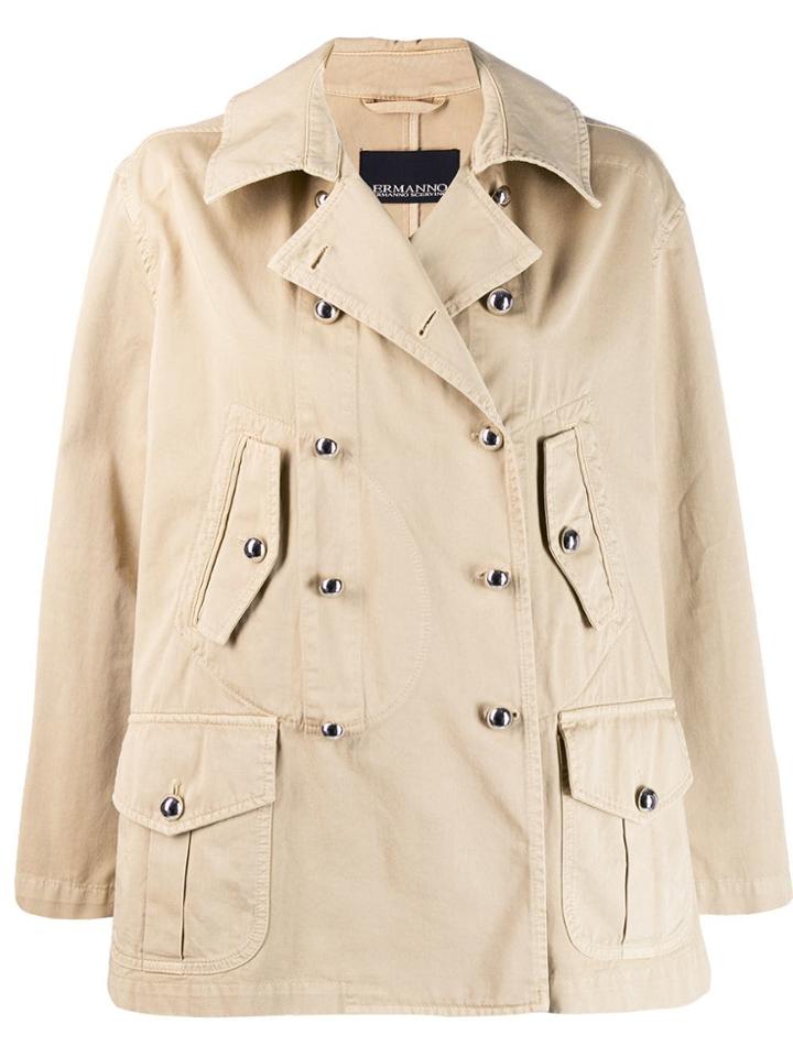 Ermanno Scervino Double Breasted Jacket - Neutrals