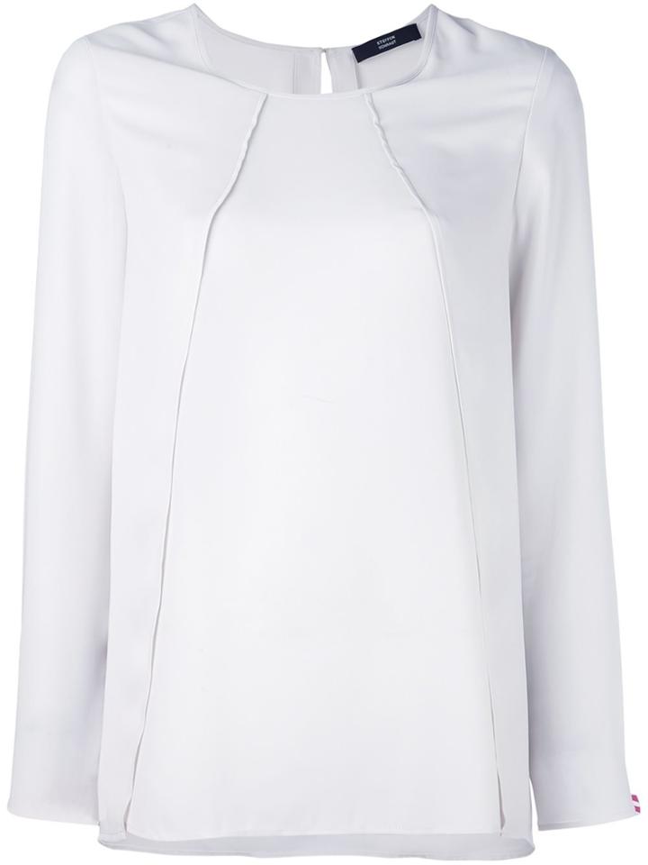 Steffen Schraut Overlay Detail Blouse - Nude & Neutrals