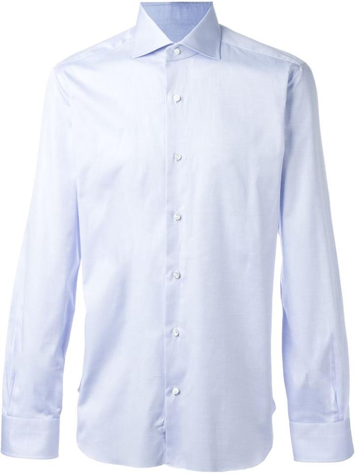 Barba Classic Shirt, Men's, Size: 42, Blue, Cotton