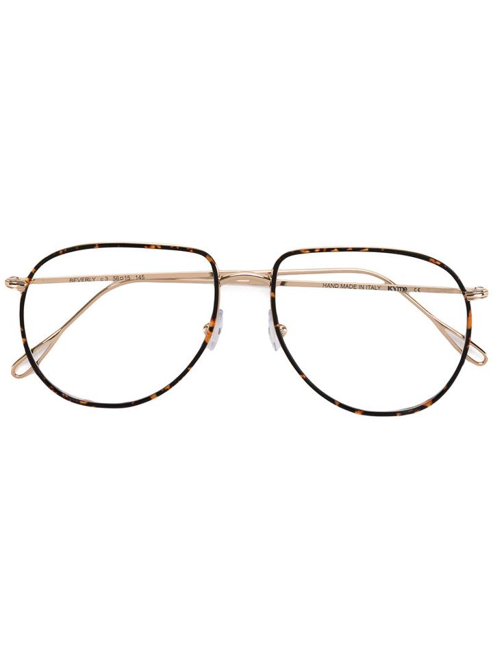 Kyme Beverly Glasses, Brown, Metal/cellulose
