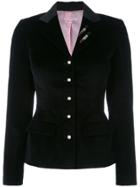 Olympia Le-tan Blazer With Sequin Appliqué - Black