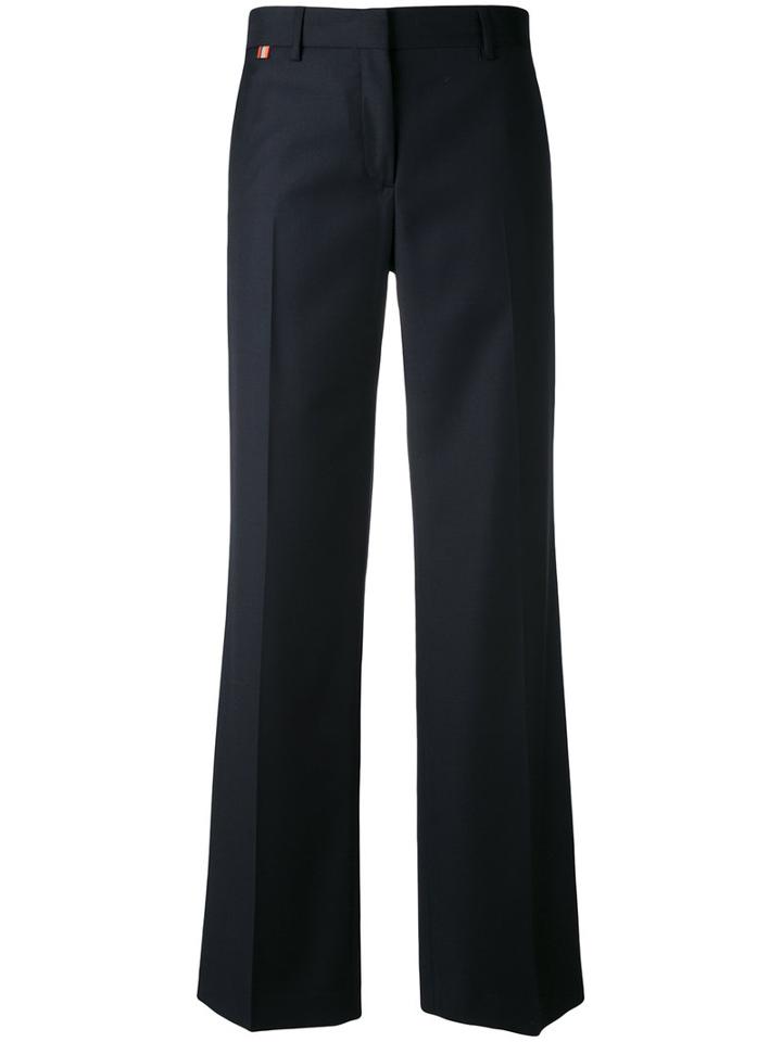 Paul Smith - Wide Leg Trousers - Women - Wool - 40, Blue, Wool