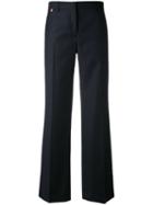 Paul Smith - Wide Leg Trousers - Women - Wool - 40, Blue, Wool