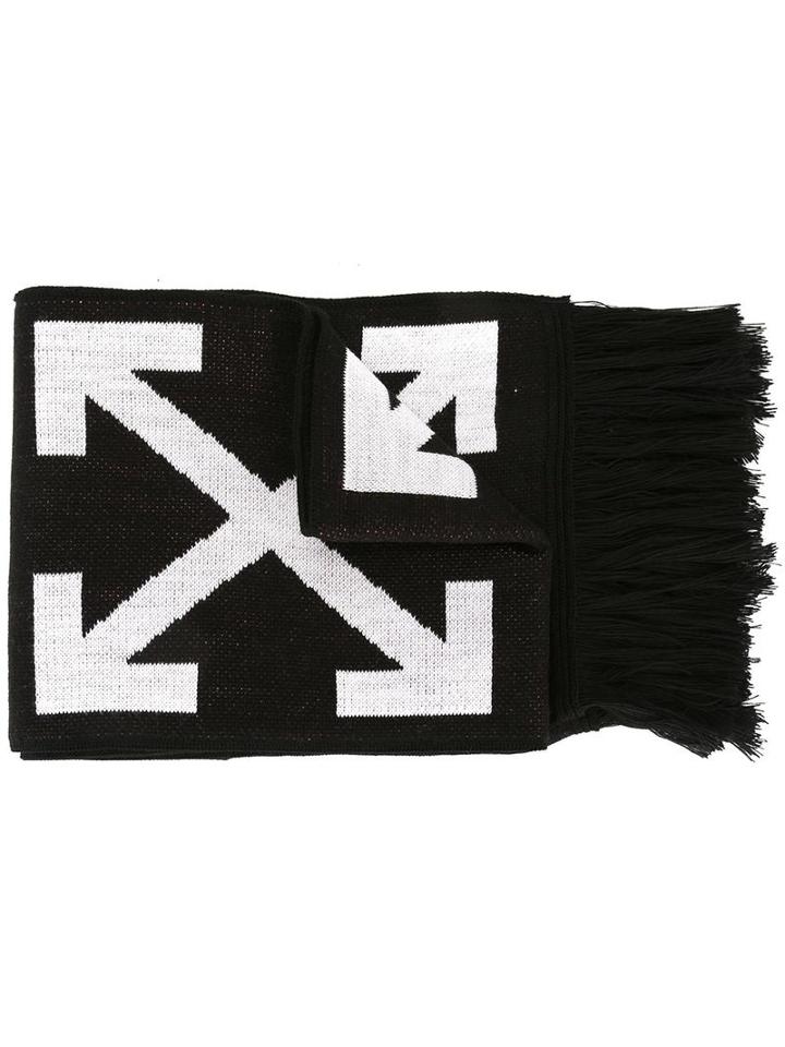 Off-white - Striped Scarf - Men - Polyacrylic - One Size, Black, Polyacrylic