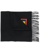 Fendi Patch Detail Scarf - Black