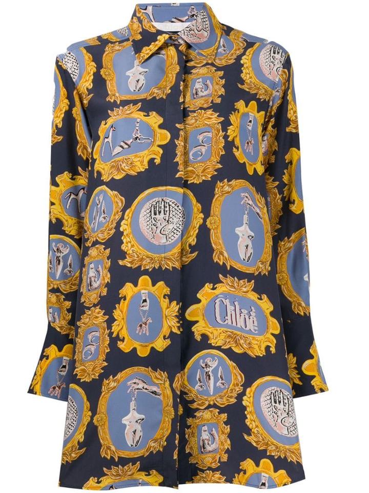 Chloé Boyish Printed Shirt - Blue