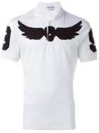 Alexander Mcqueen Winged Skull Patch Polo Shirt, Men's, Size: Small, White, Cotton