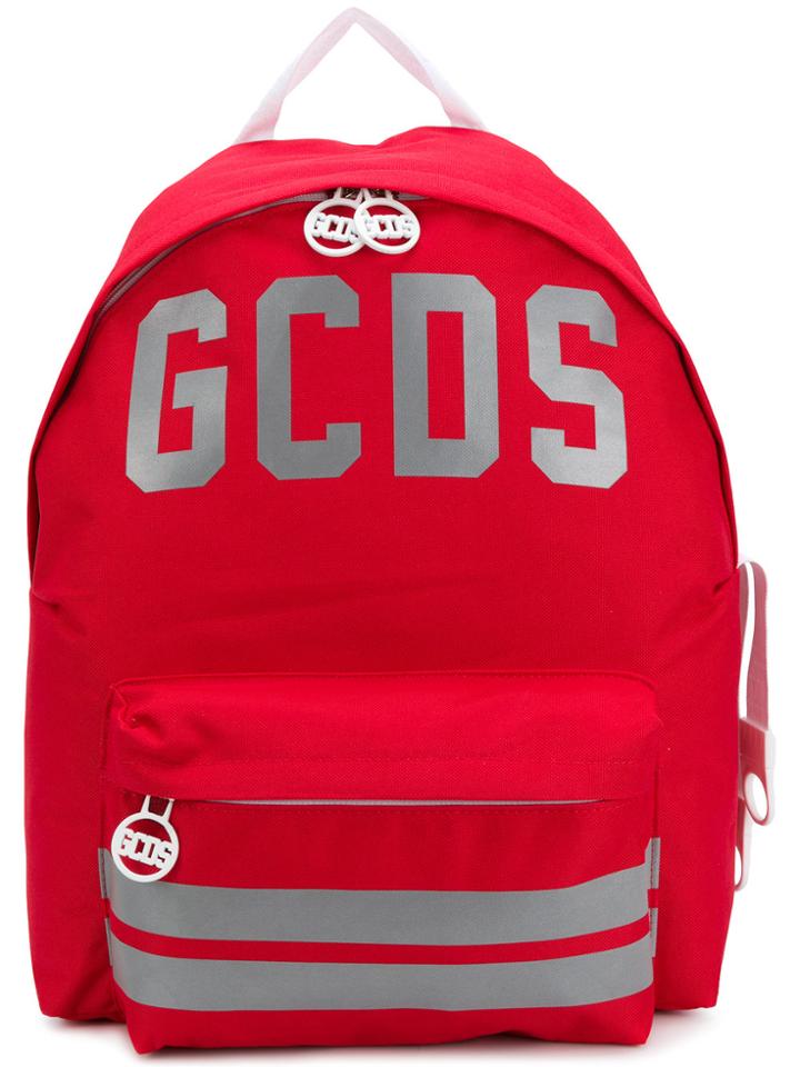 Gcds Logo Print Backpack - Red