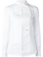 Dsquared2 Bib Dress Shirt, Women's, Size: 38, White, Cotton/spandex/elastane