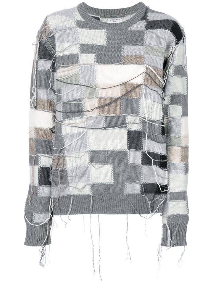 Sansovino 6 Patchwork Jumper - Grey