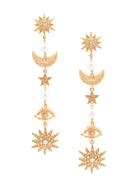 Oscar De La Renta Star Drop Earrings - Yellow & Orange