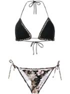 Zimmermann 'gossamer' Crochet Bra Bikini Set, Women's, Size: 1, Black, Cotton/polyamide/spandex/elastane/spandex/elastane