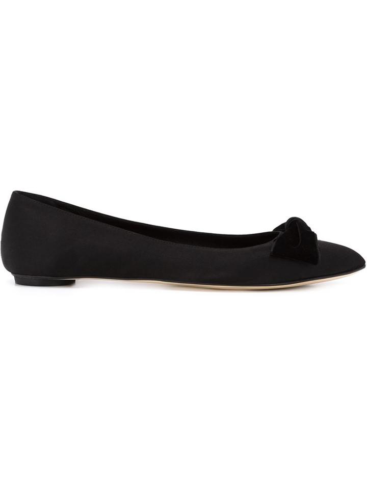 Oscar De La Renta Bow Detail Ballerina Shoes