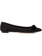 Oscar De La Renta Bow Detail Ballerina Shoes