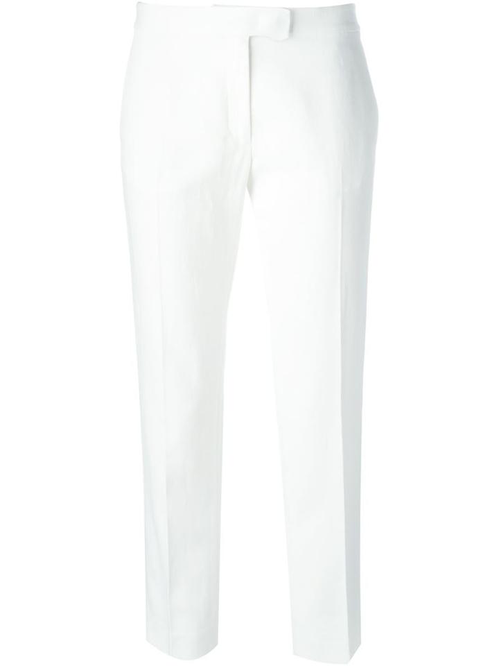 Joseph Straight Leg Trousers, Women's, Size: 38, White, Linen/flax/polyester/spandex/elastane/viscose