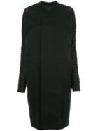 Rick Owens Embroidered Woven Coat - Black