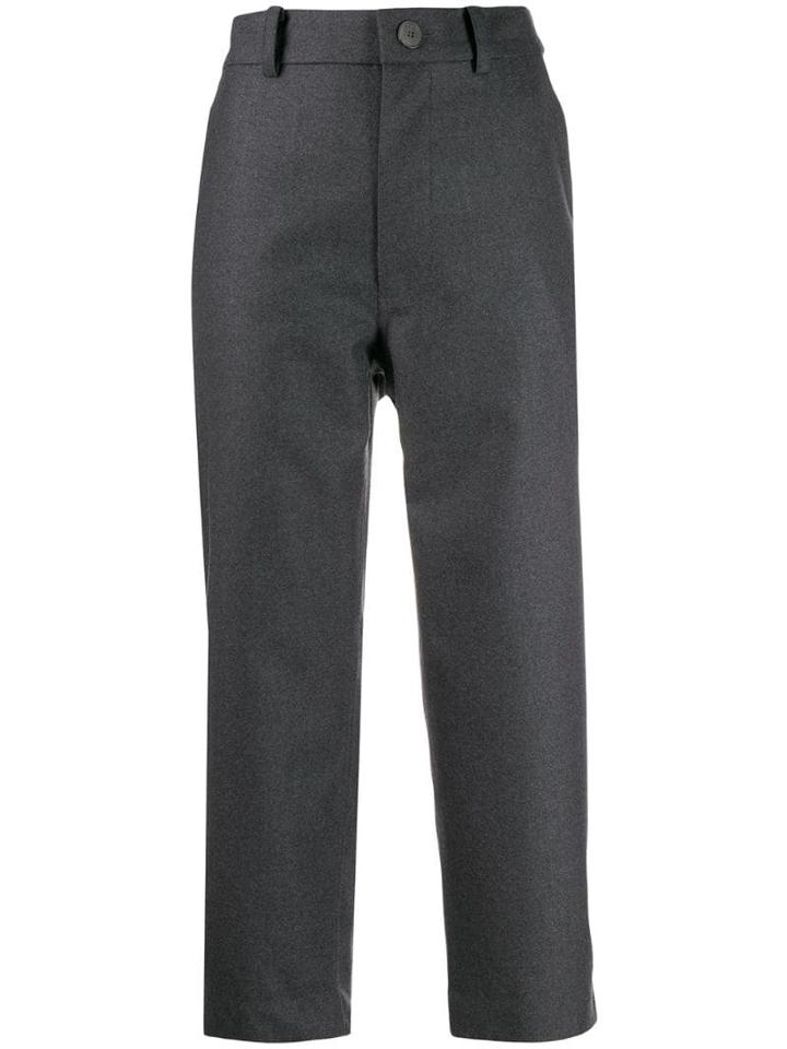 Sofie D'hoore Cropped Flanel Trousers - Grey