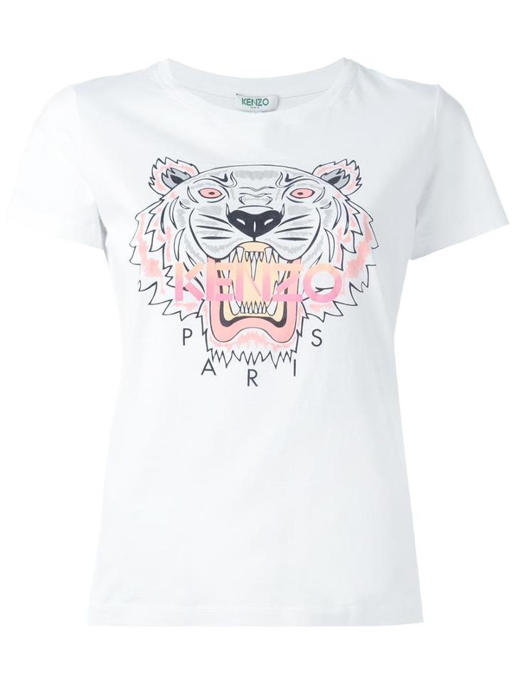 Kenzo Tiger T-shirt, Women's, Size: Xl, White, Cotton