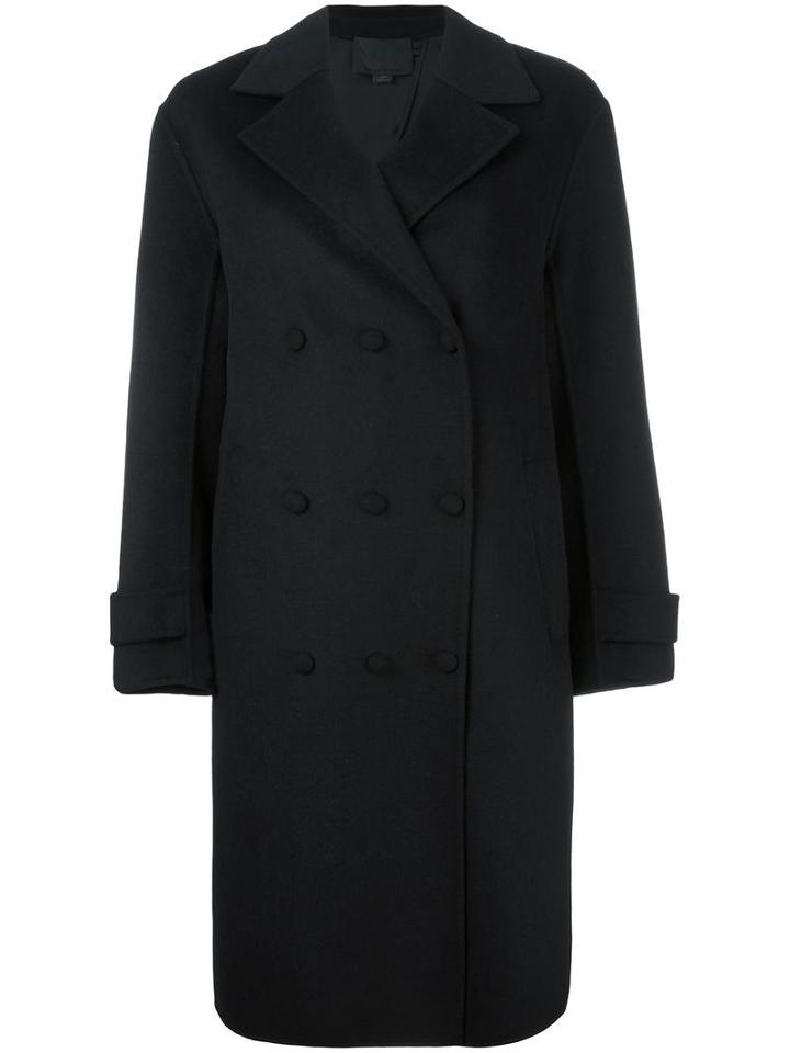 Alexander Wang Oversized Peacoat, Women's, Size: Xs, Black, Polyester/rayon/wool