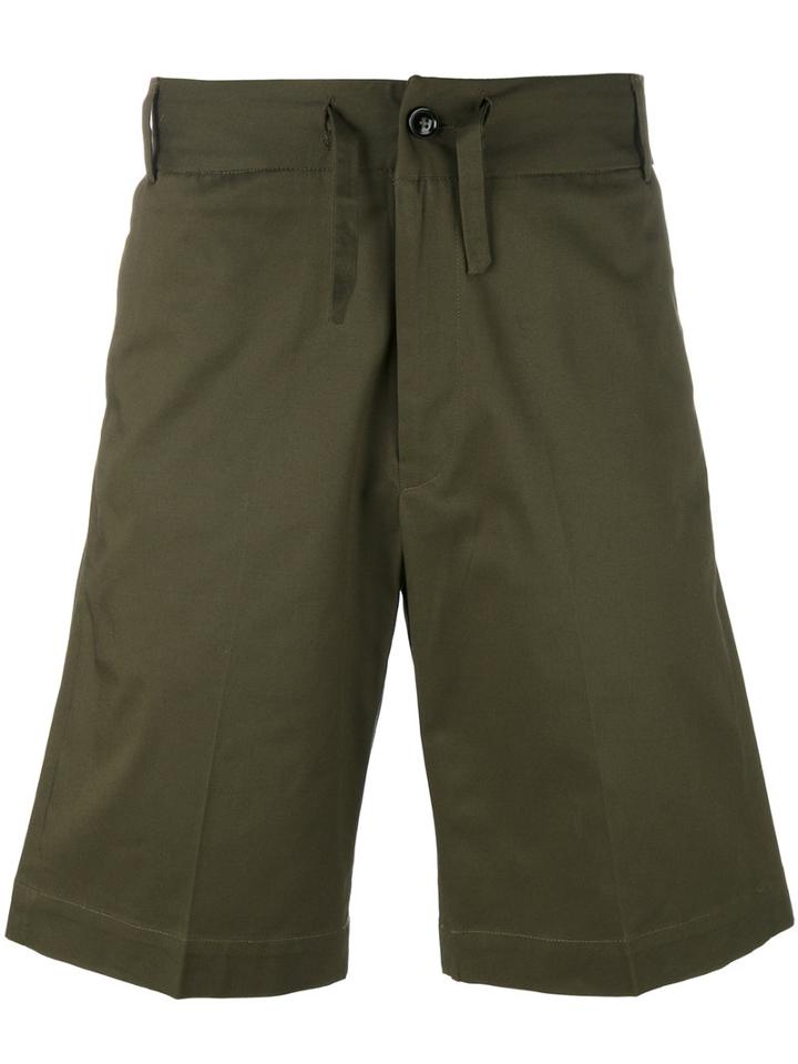 Numero00 - Drawstring Classic Bermudas - Men - Cotton/spandex/elastane - Xl, Green, Cotton/spandex/elastane