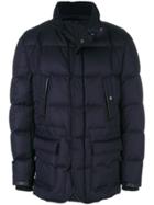 Brioni Button-up Puffer Jacket - Blue
