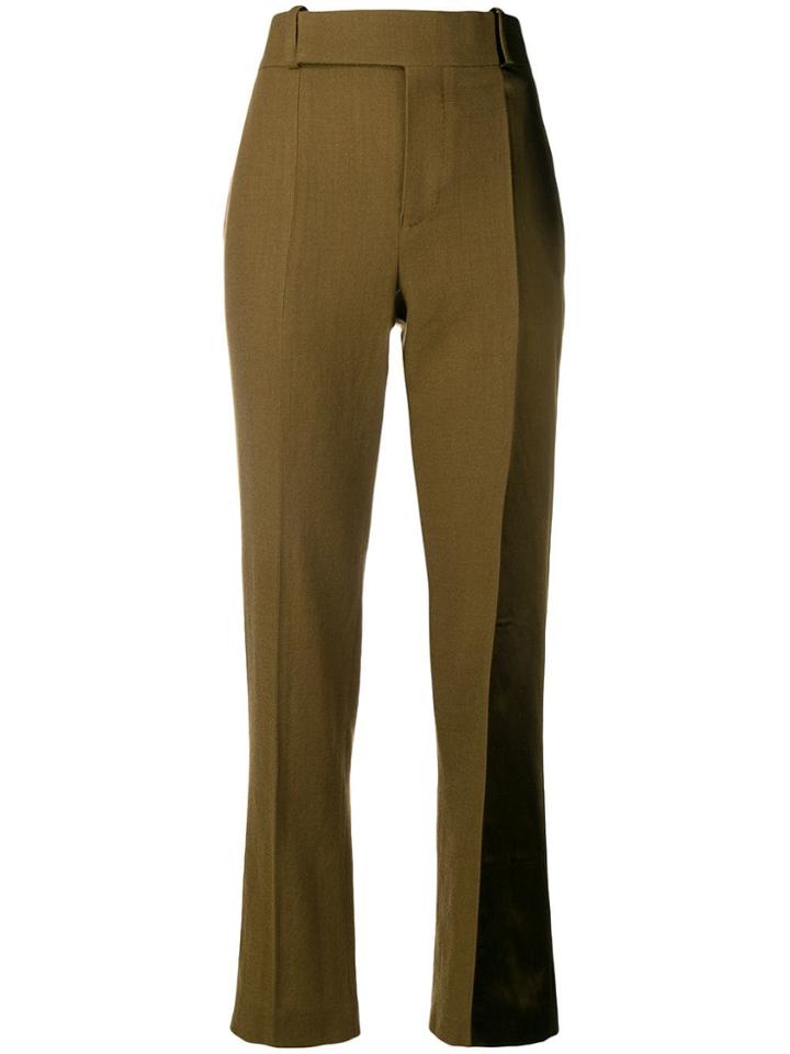 Haider Ackermann Panelled Straight-leg Trousers - Green