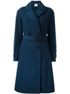 Aspesi Trench Coat, Women's, Size: S, Blue, Polyester