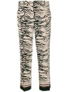 Cambio Zebra Print Cropped Trousers - Neutrals